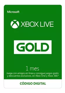 Membresia Xbox Live Gold 1 Mes Global Entrega Inmediata Ade