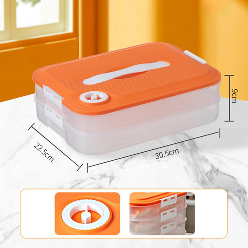 Caja De Almacenamiento De Bolas De Naranja De 2 Capas