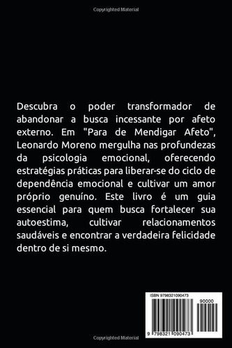 Livro: Pare De Mendigar Afeto (portuguese Edition) - Tapa...