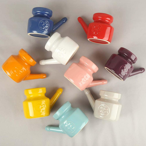 3 Neti Pot De Cerámica Sinus Rinse Pot Bote De Verde Verde