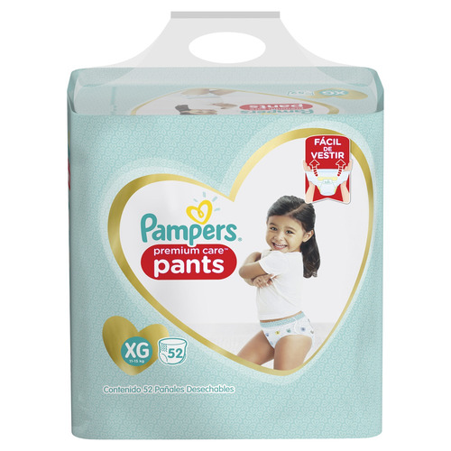 Imagen 2 de 2 de Pañales Pampers Premium Care Pants XG 52 u