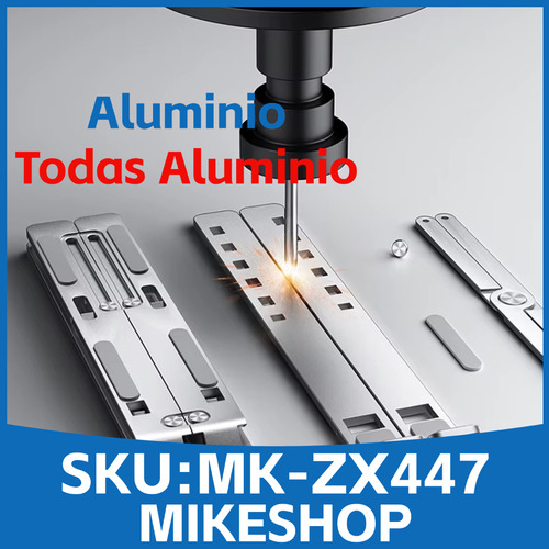 Soporte Plegable Aluminio Portátil Apoya Laptop Tablet 8-17 Plateado
