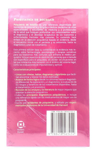 Psiquiatría De Bolsillo / Puckett / Wolters Kluwer Color De La Portada Rojo