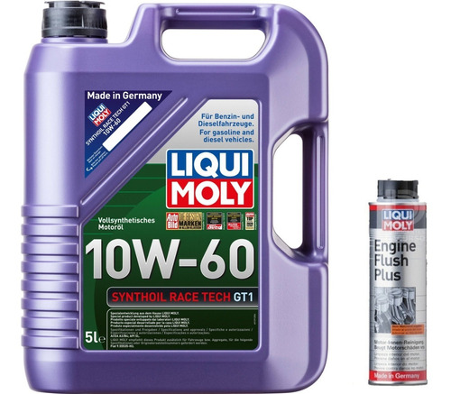 Aceite Liqui Moly Synthoil Race Tech Gt1 + Engine Flush