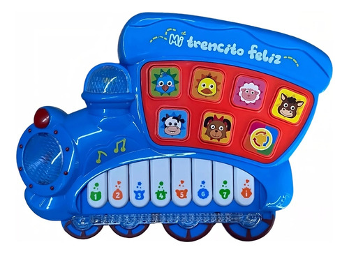 Piano Tren Didáctico Musical Con Luz A Pila Niños Regalo