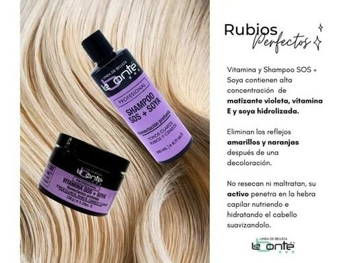 Kit Shampoo Sos + Vitamina Sos + Keratina+ Seda Labonté