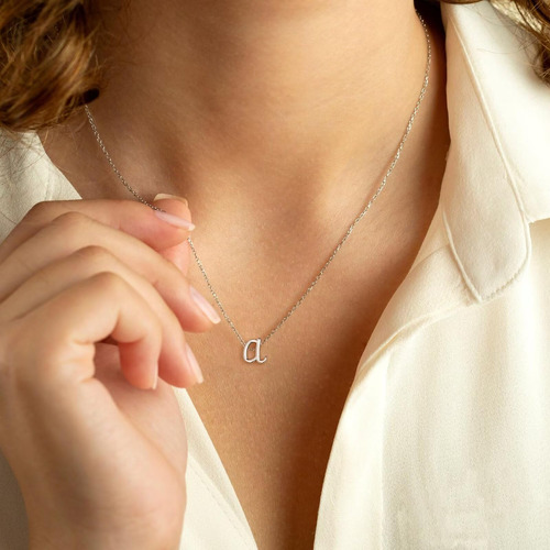 Yoosteel Collares Con Inicial En Capas Para Mujer, Chapado E