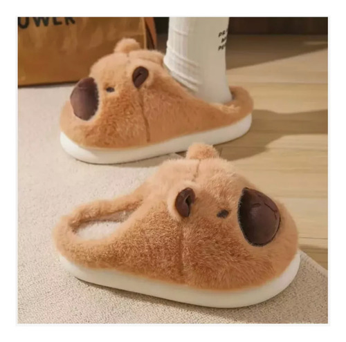 Pantuflas Capibara Niños Felpa Suave Cómodo Invierno 22-35