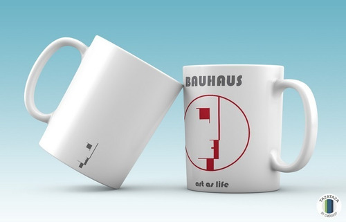 Taza Mug Diseño Bauhaus. Cerámica Premium