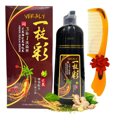 Shampoo Cubre Canas Con Tinte Para Cabello 500ml