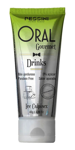 Gel Lubrificante Oral Gourmet Sabor Ice Caipisex 45g