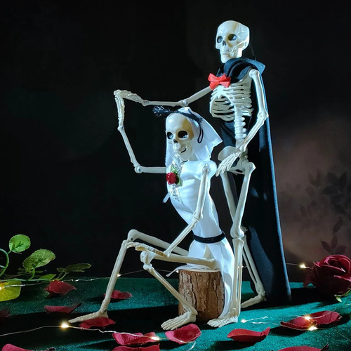 Decoración De Halloween Para Colgar Calaveras De Novios Y No