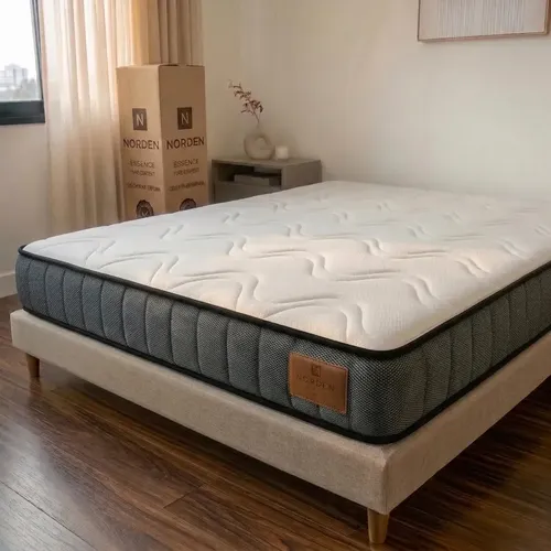 Colchón Norden Essence En Caja 2 Plazas 140x190cm Firme Espuma Premium 28D Alta Densidad