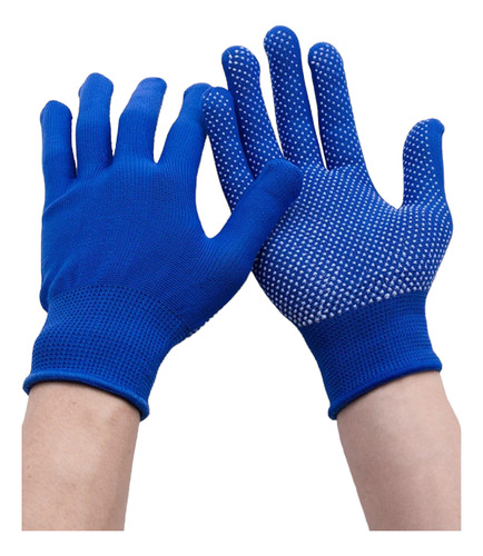 Pack 12 Guantes De Trabajo Con Puntos Pvc 