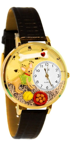 Reloj Chihuahua 3d | Acabado Oro O Plata Grande | Noved...