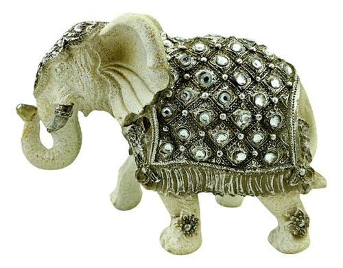 Figura Decorativa Elefante Chico 14.5cm Resina Strass Zn