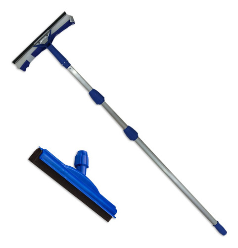 Rodo Limpa Vidros Extensor 6 Metros Com Rodo Borracha 45 Cm
