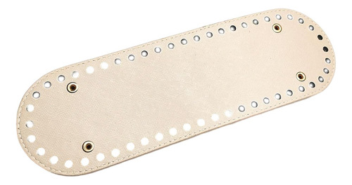 Bolso De Pu Con Parte Inferior De Beige Beige 26cmx8cm