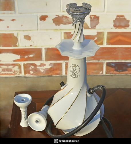 Narguile De Cerâmica Mondo Hookah Mh02 Branco