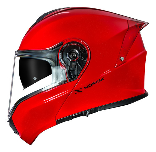 Capacete Escamoteável Norisk Motion Monocolor Vermelho Tamanho do capacete 62/XL