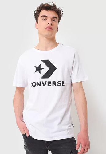 Polera Hombre Converse Star Chevron Tee Blanco