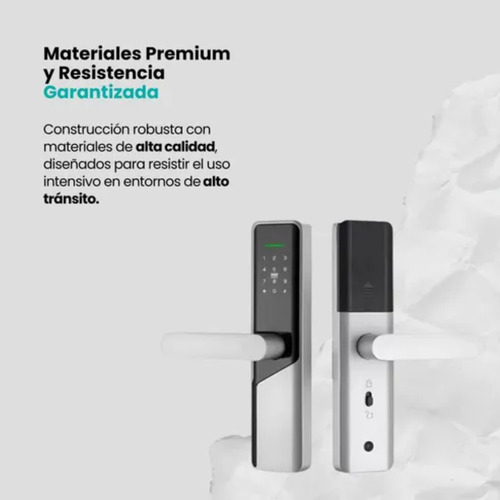 Cerradura Digital Inteligente Tarjeta Código Temp Ttlock App Plateado
