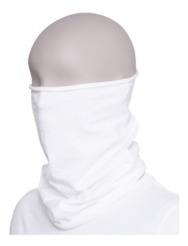Imagen 3 de 3 de Bandana Mascara Deportiva Moto Ciclista Pasamontaña Blanco