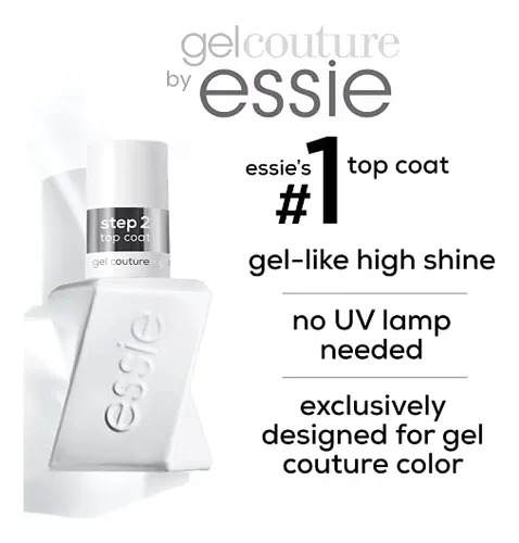 Capa Superior Essie Gel Couture Con Acabado De Grado Platino