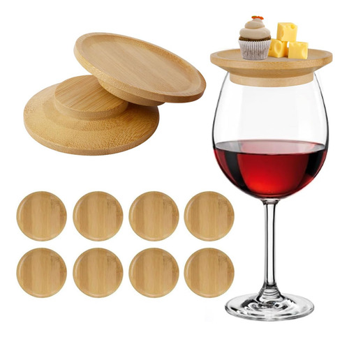 Dannir 8pcs Copa De Vino De Vino Topper, Mini Tableros De Ch