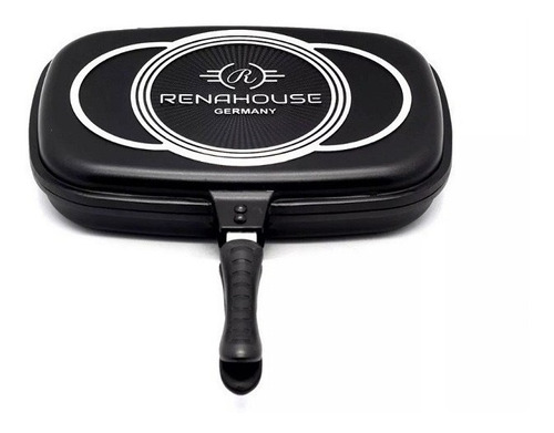 Sartén Doble Parrilla 36 Cms Antiadherente Renahouse