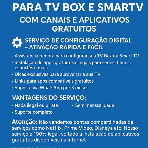 Configuração Digital Para Tv Box E Smart Tv Com Canais E App