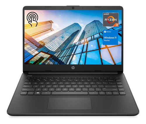 Laptop Hp Essential, Pantalla Táctil 14 Hd, Amd Ryzen U, 16 