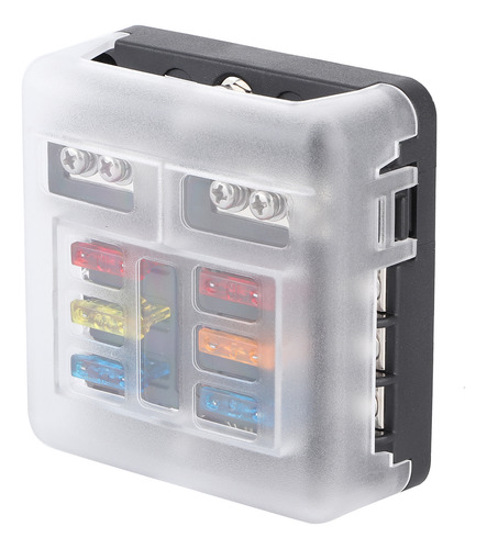 Caja De Fusibles De 6 Vías Con Indicador Led Para Automóvil