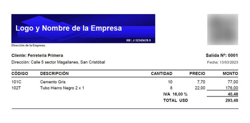 Software, Sistema Inventario (tipo Facturación)