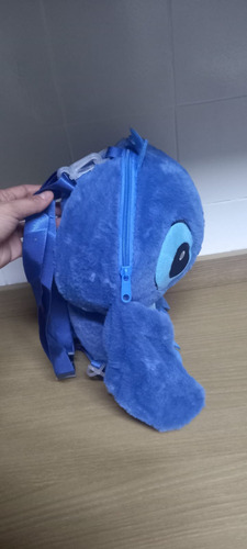 Mochila De Pelúcia Stitch - Lilo E Stitch Azul Felpudo