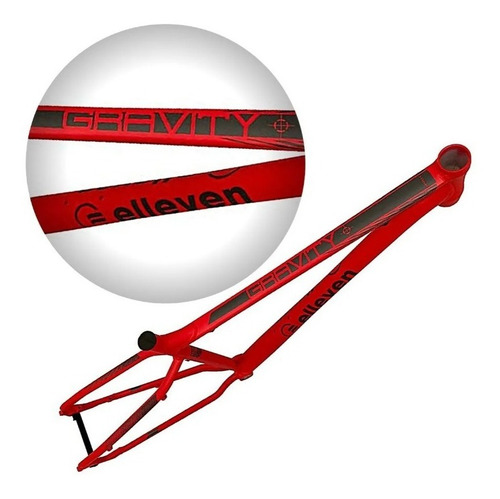 Imagem 3 de 4 de Quadro Elleven Gravity Vermelho Bicicleta Aro 29 Aluminio 17