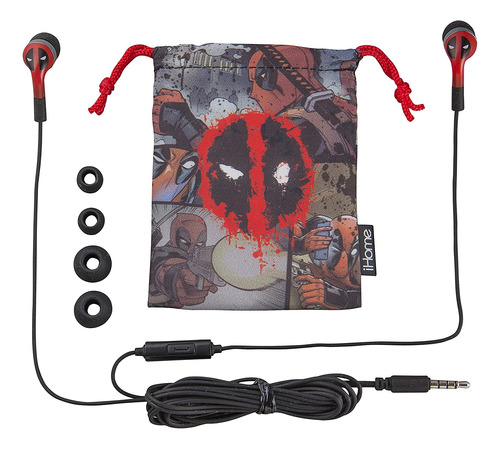 Auriculares Con Aislamiento De Ruido Deadpool Con Micrófono