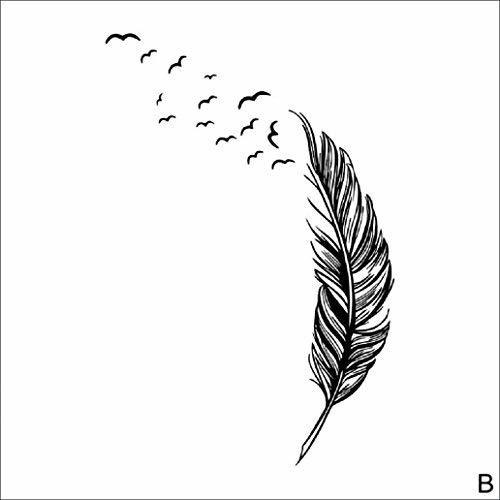 Tonsee Dulce Etiqueta De La Pared Birds Feather Dormitorio