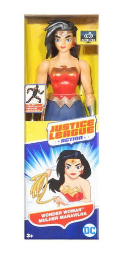 Boneco Mulher Maravilha Action Mattel 30cm Articulado.