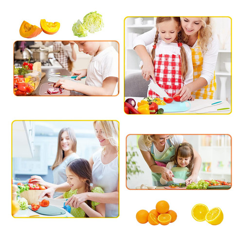 6 Pcs Juego De Cuchillos Para Niños, Cuchillo Sin Filo