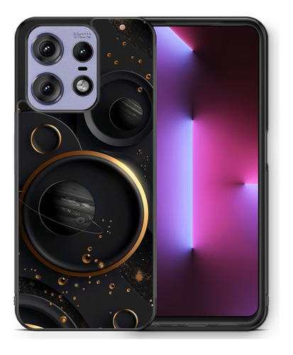 Funda Motorola Júpiter Planeta Universo Dorado Caballero