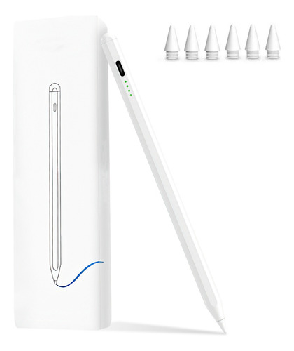Lápiz Óptico Stylus Pluma Para Ipad, Carga Rápida Magnético