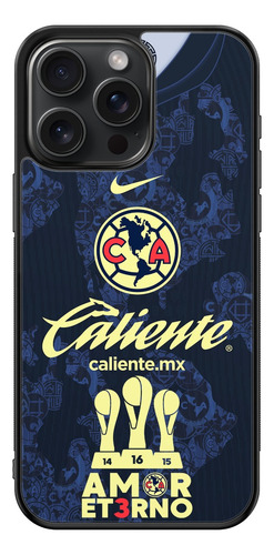 Funda Club America Jersey Amor Eterno Tricampeon 16 Futbol Negro Motorola G75