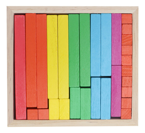 Kit De Varillas Cuisenaire Coloridas Para Contar De Madera