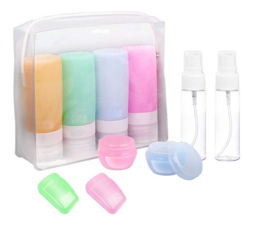 Botellas De Viaje Silicona Tocador, Recipientes Recargables