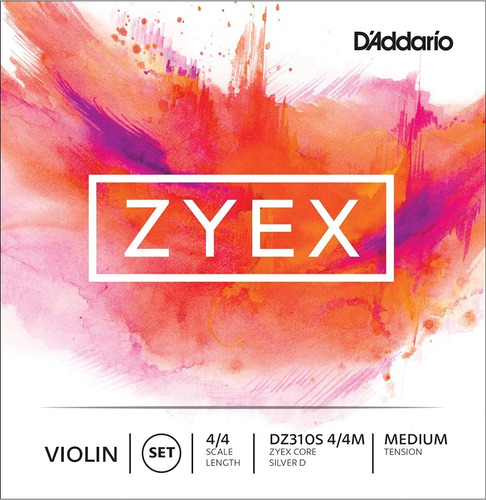 Encordado Daddario Zyex Violin 4/4 Re Entorchado En Plata