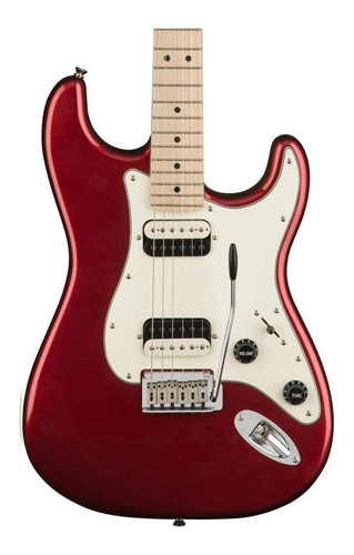 Guitarra elétrica Squier by Fender Contemporary. Stratocaster HH de choupo dark metallic red brilhante com diapasão de bordo