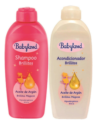 Babyland Shampoo + Acondicionador Brillitos Argan 410 Ml C/u