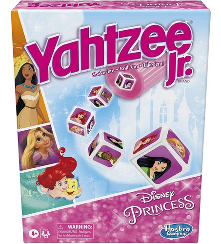 Yahtzee Jr.: Disney Princess Edition - Juego De Mesa Para Ni