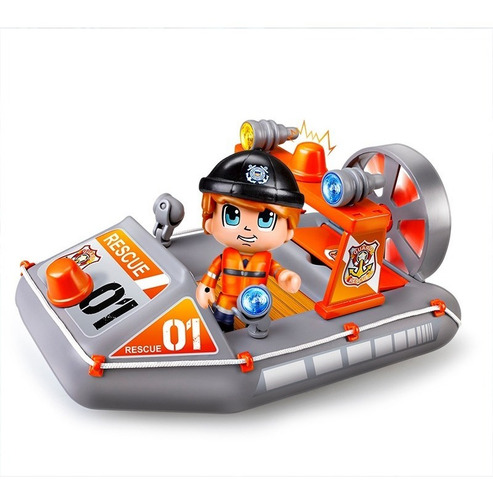 Imagen 2 de 2 de Pinypon Action Lancha Rescate Figura Accesorios Edu Full